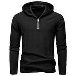 Men's Waffle Long Sleeve Hooded T-Shirt | Breathable Casual Autumn Style