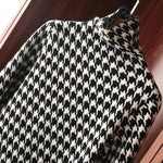 Milana Houndstooth Turtleneck Dress
