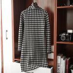 Milana Houndstooth Turtleneck Dress