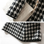 Milana Houndstooth Turtleneck Dress