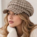 Mirelle Plaid Knit Beret