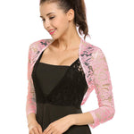 Zeagoo Women's Bolero Shrugs Crochet Lace Open Cardigan