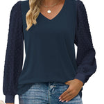 Zeagoo Women's Blouses Dressy Casual V Neck Top