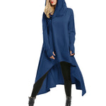 Zeagoo Women Pullover Hoodies Sweatshirt Long Sleeve High Low Sweater Oversize Top with Pocket (Us Only)