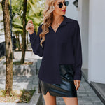 Zeagoo Women's Button Down Shirt Long Sleeve Chiffon Blouse