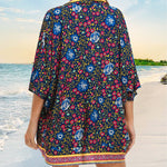 Floral Printed Batwing Cardigan - Zeagoo (Us Only)