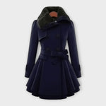 Emma – Elegant Coat with Faux Fur Collar