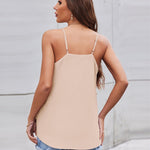 Zeagoo V-Neck Chiffon Spaghetti Strap Tank Top