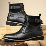 Textured Leather Boots
