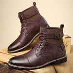 Textured Leather Boots