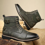 Textured Leather Boots