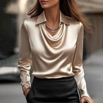 Bellissa Satin Drape Blouse