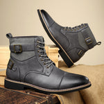 Textured Leather Boots