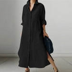 Oversized Linen Shirt Dress  | Lightweight & Breathable