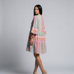 Sienna Flemming | Patchwork Print Mini Dress For Women
