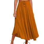 High Waisted Flowy Elastic Skirts , Lightweight Long Skirts - Zeagoo (Us Only)