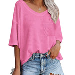 Loose Blouse Casual V Neck Shirt - Zeagoo (Us Only)