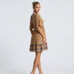 Brooke Flemming | V-Neck Flared Sleeve Paisley Mini Dress For Women