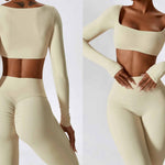Athletic Elegance - Seamless Yoga & Workout Performance Set