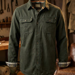 Raffaele Cotton Blend Utility Shirt