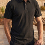 Emilio Cotton-Blend Textured Polo