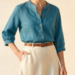 Giulia Cotton-Linen Blouse
