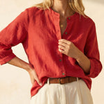 Giulia Cotton-Linen Blouse