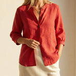 Giulia Cotton-Linen Blouse