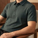 Emilio Cotton-Blend Textured Polo