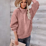 Fuzzy Fleece Jackets Oversized Open Front Coat Zipper Outwear(TTShop02) - Zeagoo (Us Only)