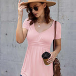 V Neck Tunic Tops - Zeagoo (Us Only)