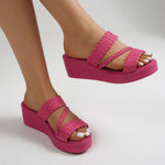 Bramley | The Woven Crossover Wedge Mule