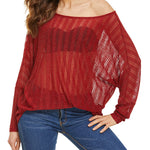 Long Sleeve Mesh Sheer Shirt - Zeagoo (Us Only)
