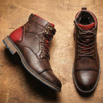 Tiberio Structured Leather Boot