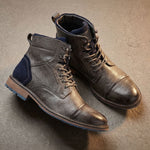 Tiberio Structured Leather Boot