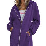 Fleece Hoodies Tunic Long Hoodie Jacket - Zeagoo (Us Only)