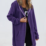 Fleece Hoodies Tunic Long Hoodie Jacket - Zeagoo (Us Only)