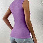 Zeagoo High Neck Tank Top Casual Ribbed Knit Shirts
