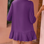 Zeagoo Women's 3/4 Sleeve Draped Ruffles Cardigan