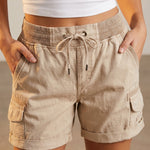 Paloma Cotton Blend Cargo Shorts