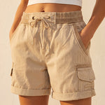 Paloma Cotton Blend Cargo Shorts