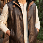 Julian Faux Leather Vest