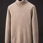 Carlo Cable-Knit Turtleneck Sweater