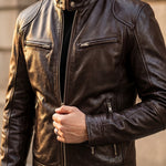 Virgilio Faux Leather Moto Jacket