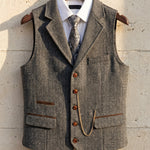 Oscar Herringbone Waistcoat
