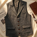 Oscar Herringbone Waistcoat