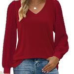 Zeagoo Women's Blouses Dressy Casual V Neck Top