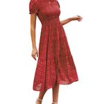 Zeagoo Women's Boho Floral Print Vintage Maxi Dress