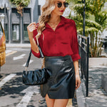 Zeagoo Women's Button Down Shirt Long Sleeve Chiffon Blouse