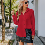 Zeagoo Women's Button Down Shirt Long Sleeve Chiffon Blouse